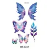Nueva Pegatina Facial de Mariposa Estrella de Colores con Brillo Tatuaje Temporal para Fiesta Evento Escenario Niños Pegatina Facial Degradada