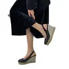 Sandalias de cuña de fábrica a largo plazo 32 Bienvenida Producción hasta la talla 44, Sin negro, Sin devoluciones ni cambios, Microfibra
