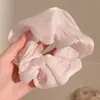Goma para el pelo rosa estilo coreano para mujer 2026 Nuevo modelo Lazo para el pelo Accesorio de alta gama para el cabello Elástico para coleta Flor de pelo