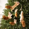 Decoração de Novo Produto Transfronteiriça Decoração de Natal Pingente de Esquilo Artificial Árvore de Natal Decoração Criativa Esquilo Coreano
