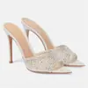 Sandalias de Verano de Moda para Mujer 2026 Nuevo Modelo, Impresionantes Tacones Altos con Tacón Fino y Puntas Puntiagudas, Sandalias de Deslizamiento Abiertas en la Punta