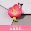 Pegamento Cremoso Flor de Durazno Flor de Cerezo Funda para Teléfono de Flor Accesorios de Joyería de Resina Bolsa de Materiales DIY Accesorios para el Cabello Hechos a Mano Pasador