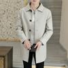 Casaco Trench Masculino 2026 Outono Estilo Longo Nova Marca de Moda Gola Reversível Casaco Jaqueta Masculino à Prova de Vento Impermeável Masculino Tendência