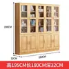 Combinação de Estante de Madeira Maciça, à Prova de Poeira, Simples e Moderna, com Portas de Vidro, de Chão, de Parede, Armário de Armazenamento para Quarto e Estudo