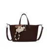 Bolsa Tote Retro de Grande Capacidade Heng Geng Novo Estilo Sensação de Luxo Bolsa de Ombro Único Feminina Bolsa de Mão Simples para o Dia a Dia Bolsa Meia-Lua