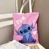 Bolsa de Lona de Alto Valor Gran Capacidad Linda Caricatura Estrella Bebé Estudiante Bolsa de Hombro para Libros Bolsa de Compras Portátil para Mujeres