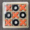 Tablero de ajedrez de madera interactivo para padres e hijos, ajedrez XO, juego Tic Tac Toe, desarrollo de inteligencia, juguete infantil, piezas de ajedrez