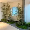 Nueva Decoración de Paisajismo de Bambú Estilo Chino Muebles Blandos para Interiores Pantalla Divisoria de Plantas Verdes Bambú Falso Encriptado Zen