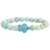 Artículo Popular Transfronterizo: Pulsera elástica de Tortuga, Elefante, Tiburón con Cuentas de Piedra Natural Pulsera de Piedra Animal
