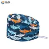 Gorro Quirúrgico Estampado Femenino Algodón Puro Gorro de Enfermera Gorro Baotou Nacido de la Luna Doctor de Clínica Dental y Estomatológica Gorro de Trabajo Masculino