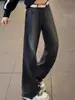 Jeans de Nuevo Estilo con Diseño a Cuadros para Hombre, Marca de Moda, Sensación de Alta Gama, Corte Holgado, Moda Retro, Pantalones Largos Versátiles Casuales