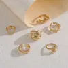 Anillo Abierto Irregular Hueco Dorado, Diseño de Nicho a la Moda, Conjunto Versátil de Tendencia, No se Desvanece