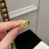 Anel de Renda Trançada Estilo Luxo Leve para Mulheres, Anel Aberto Oval Versátil da Moda, Anel de Dedo Indicador Criativo Simples Tendência