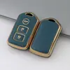 Adecuado para 2 3 llaves Toyota Toyota Toyota Camry Arix Yi Zhi Wei Chi FS funda para llaves borde dorado TPU pegamento suave