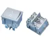 Interruptor de balancim preto de 6 pés KCD5 quadrado interruptor tipo barco de 6 pés 21 * 24 mm interruptor quadrado pequeno de 2 engrenagens de 6 pés