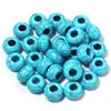 Cuentas de ábaco de acrílico de color sólido agrietadas con agujero grande para pulsera de cuentas DIY, collar, accesorios para cadena de mano, bolso