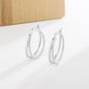Aretes geométricos de doble capa retorcidos para mujer, personalidad, simples, anillo para la oreja, hebilla para la oreja, moda, retro, Net Red, aretes de aro grande populares