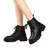 Botas Martin Botas de Mujer 2026 Otoño Invierno Nuevas Botas Individuales Estilo Británico Para Personas Bajas Suela Gruesa Con Felpa Botas Cortas Mujer