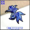 Decalque de porcelana azul e branca Patch de tecido bordado azul royal Elemento de porcelana azul e branca para vento Bordado de computador Acessórios para figurino de performance