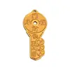 Pingente Chave de Baú de Latão Sólido, Placa de Cobre para Abrir o Portal da Riqueza, Lembrança de Templo, Suporta Fabricação de Molde Personalizado