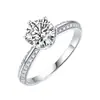 Artículo de Venta Caliente de Comercio Nacional y Extranjero: Anillo Cadena Montañosa de Media Altura, Plata S925 Incrustado con Moissanita, Anillo Minimalista de Lujo Ligero para Compromiso y Boda