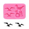 Molde de Silicona Líquida con Forma de Gaviota, Ancla, Pájaro, Timón para Fondant, Chocolate, Pastel