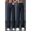 Jeans de Pierna Ancha para Mujer 2026 Primavera/Otoño Nuevos Pantalones Rectos Adelgazantes de Cintura Alta para Madres de Mediana Edad