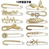 Broche Elegante y Sencillo, Broche para Chal, Broche Anti-Exposición, Juego de Broches de Perlas, Broche Ceñidor de Cintura, Broche con Forma de Calabaza