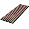 Paneles Absorbentes de Sonido de Fibra de Poliéster con Tiras de Madera Transfronterizos, Rejillas Decorativas de Pared de MDF con Chapa de Madera Tecnológica, Paneles Absorbentes de Sonido de Madera Ecológicos