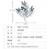 Broche de Flor de Glicinia de Cristal Degradado Lujo Ligero Sensación de Gama Alta Pin de Ramillete Elegante y Lujoso Accesorio Versátil para Abrigo Traje
