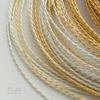 Fuerte retención de color Oro de 14K paquete alambre doble trenzado alambre trenzado alambre de oro diy enrollado anillo hecho a mano material pulsera