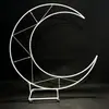 Marco de Mariposa de Hierro Forma de Corazón Arco de Luna Soporte de Tablero Kt Decoración para Hotel Boda Fiesta de Cumpleaños Adornos de Exhibición