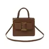 Hebilla de cinturón bolso de nicho para mujer, 2026 nuevo de moda otoño e invierno vintage versátil bolso de hombro, bandolera bolso cuadrado pequeño