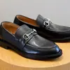 Sapatos Masculinos de Couro de Alta Qualidade Couro Bovino de Primeira Camada Camurça Loafers com Ferradura Couro Envernizado Formal Casual Business Casual Europeu