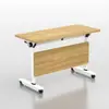 Mesa de Entrenamiento Modular Móvil, Mesa de Conferencias, Mesa Larga Multifuncional Plegable para Oficina Comercial, Escritorio Doble, Cuidadosamente Seleccionado