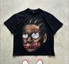 Camiseta de manga corta estilo Harajuku 2025, con estampado frontal y trasero, nueva camiseta de moda, fácil de combinar, top de manga corta, gran oferta.