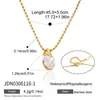 Elegante colar de aço titânio com borda de zircônio, corrente para clavícula, banhado a ouro 18k, joias de aço inoxidável que não desbotam, atacado transfronteiriço