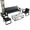 Asientos sencillos tipo banco, sofá para sala de espera de oficina, sofá de recepción, juego de mesa de centro, sofá para casa de alquiler, sofá de recepción de tres plazas