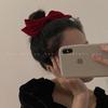 Horquilla para el cabello con lazo grande rojo para la parte posterior de la cabeza de mujer, otoño e invierno, clip de terciopelo, accesorios para el cabello 2022, nueva horquilla de alta gama