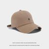 Boné de Baseball Macio Bordado com Letra H Pequena Simples Feminino Protetor Solar e de Sol Boné de Casal Masculino Versátil Nicho Ins