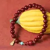 Loja de Fábrica Fidelidade Cinábrio Design de Nicho Pulseira Benmingnian Mercadoria Genuína Pulseira de Abóbora com Areia Dourada Roxa Joias para Cabelo