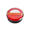 Suministro transfronterizo hamburguesa luz led remolque de camión Universal luz trasera de plástico luz de hamburguesa 12V-24V luz trasera redonda de agua corriente