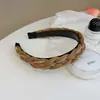 Diadema Trenzada Retro de Moda para Mujer con Corona Alta, Elegante y Versátil para Salir, Accesorio para el Cabello Antideslizante de Gama Alta