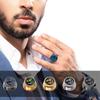 Anillo de acero inoxidable unisex pequeño de diseño redondo exquisito, mundo animal Rey León Dorado Nuevo japonés y coreano, multicolor
