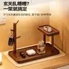 Estante de almacenamiento para entrada de madera maciza estilo vintage con ganchos para llaves, estante de almacenamiento, mueble de TV, bandeja de almacenamiento para artículos pequeños como gafas y relojes