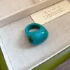 Anillo de Resina con Gradiente Estilo Europeo y Americano con Diseño Único, Anillo Sencillo y de Moda para el Dedo Índice, Lujo Ligero y Sensación de Alta Gama, Joyería para Mujer