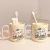 Copo de Lavar com Laço em Formato de Cachorro de Alto Acabamento para Uso Doméstico, Copo de Enxaguante Bucal Cartoon para Dormitórios de Estudantes, Copo de Escova de Dentes para Casal