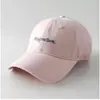 Boné de Baseball com Bordado de Letras em Cor Contrastante, Touca Macia para Homens e Mulheres, Estilo Casal, Moderno, Simples, Casual, Versátil, Boné de Proteção Solar
