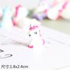 Adornos de unicornio tridimensionales diy belleza para teléfono móvil accesorios para pastel llavero colgante materiales para micro paisaje