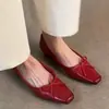 Versão em Couro Macio~Sapatilhas de Bico Quadrado Estilo Retrô Francês para Mulheres, Versáteis para o Trabalho, Salto Embutido, Baixo Corte, Sapatos de Salto Único